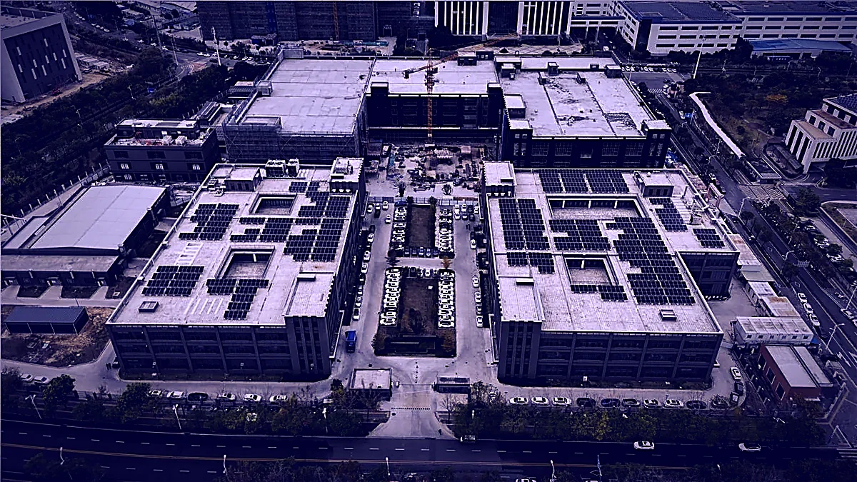 Double Medical manufacturing campus in Xiamen, aerial view